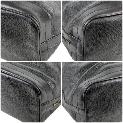 Celine Drawstring Shoulder Bag Black Leather Gold Vintage — view 6