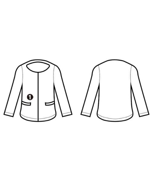 Hermes Collarless Jacket Ivory — view 8