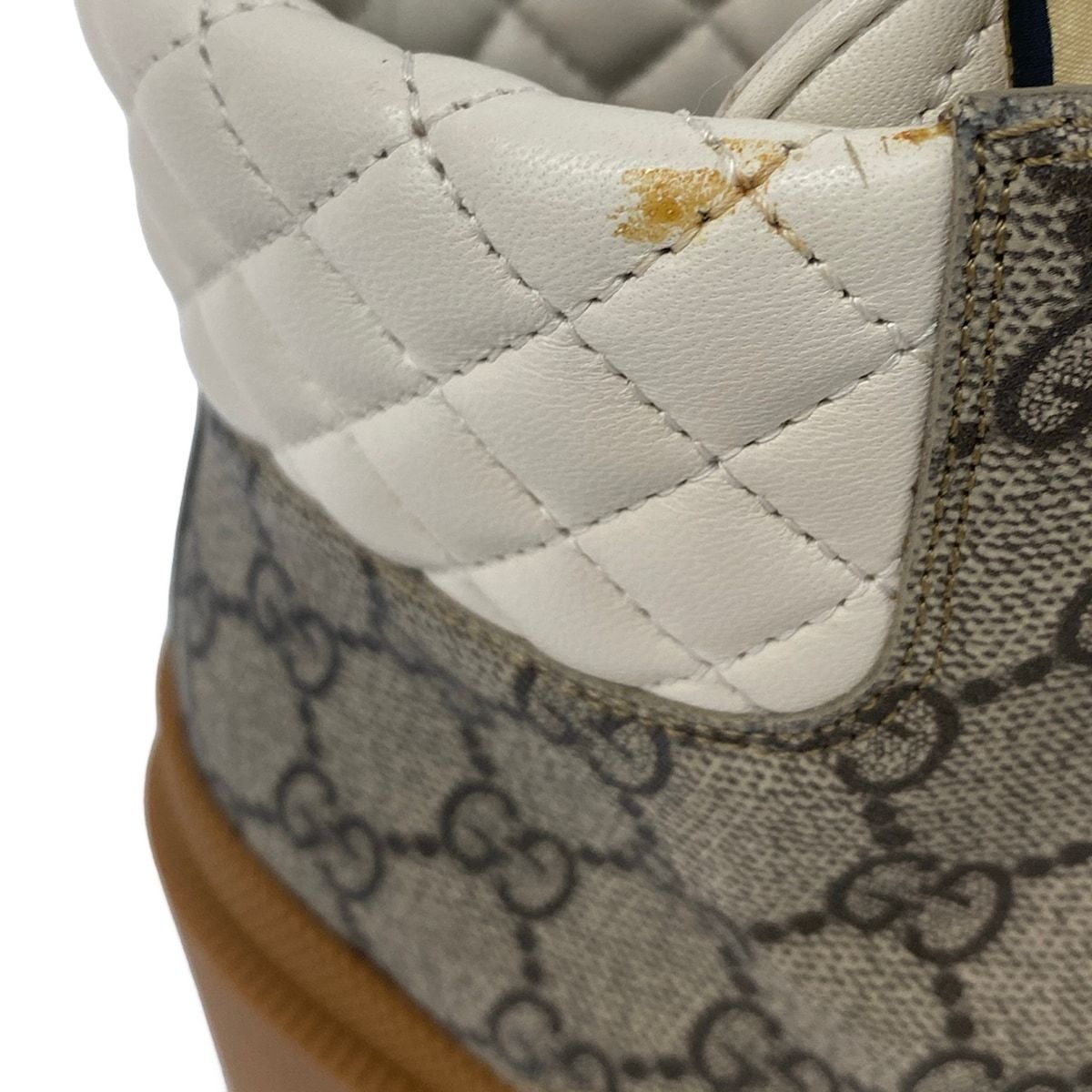 Gucci Short Boots 37 GG Supreme White Light Brown Multi Leather — view 8