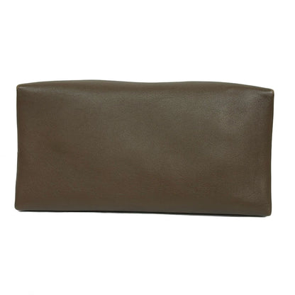 Celine Shoulder Bag All Soft Orange Dark Brown Gray Leather — view 5