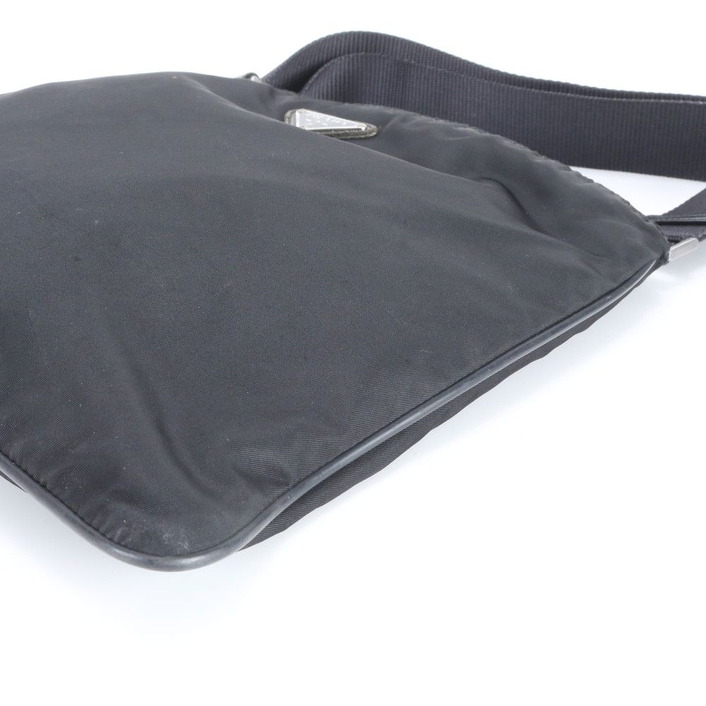 Prada Tessuto Nylon Triangle Logo Shoulder Bag Crossbody Messenger Business — view 4