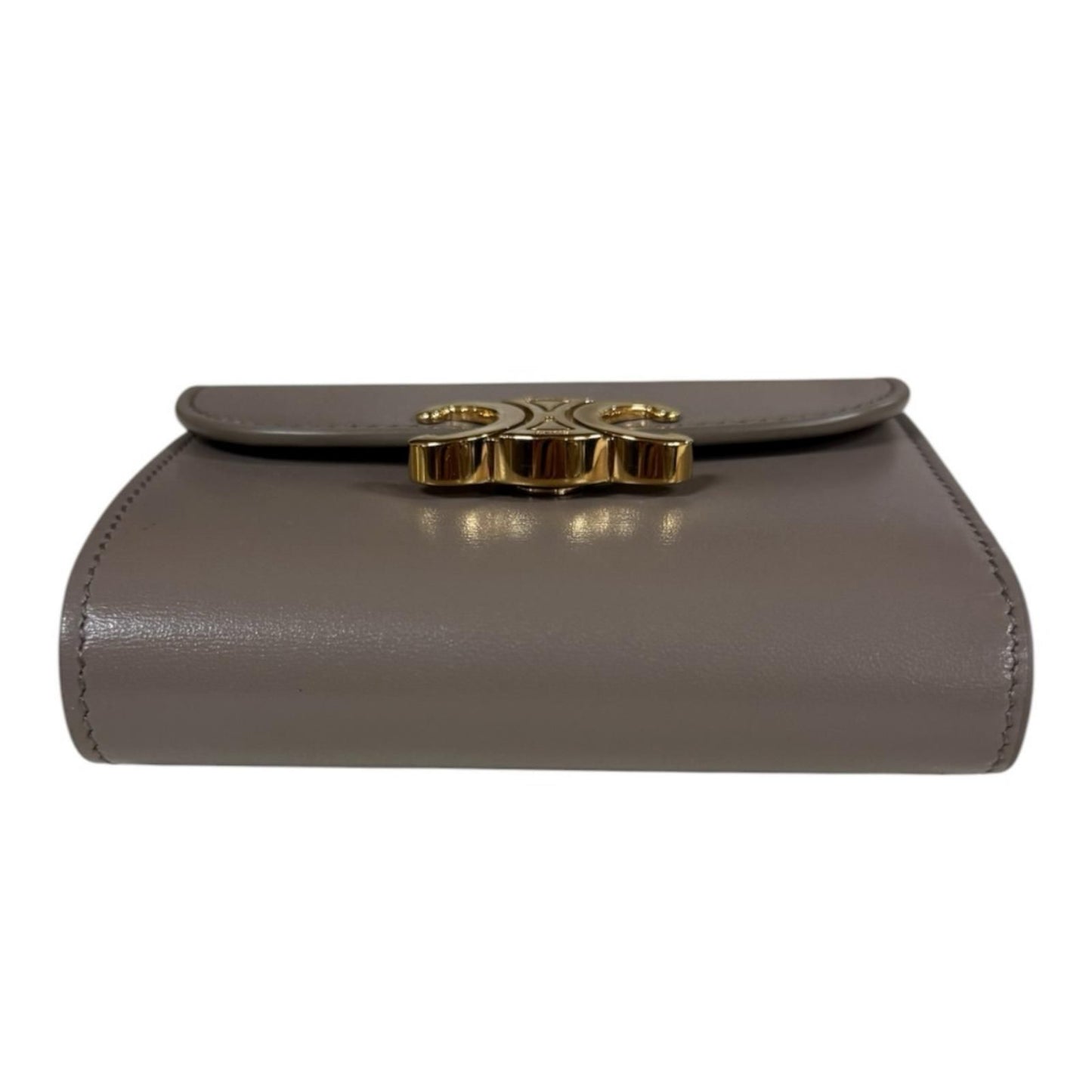 Celine Small Flap Wallet Triomphe Trifold Leather — view 5