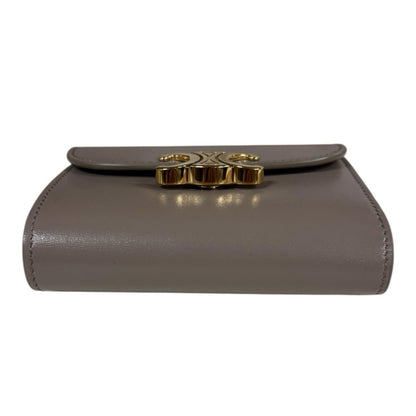 Celine Small Flap Wallet Triomphe Trifold Leather — view 5