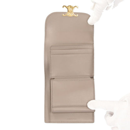 Celine Small Flap Wallet Triomphe Trifold Leather — view 7