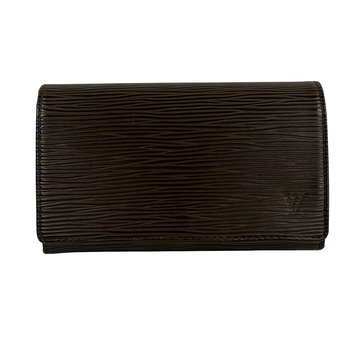 Louis Vuitton Bifold Wallet Epi Porte-Monnaie Viennois Tresor Mocha Leather