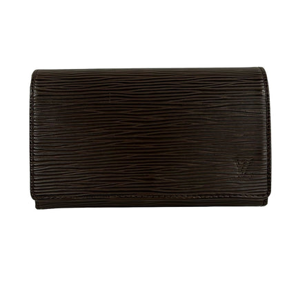 Louis Vuitton Bifold Wallet Epi Porte-Monnaie Viennois Tresor Mocha Leather