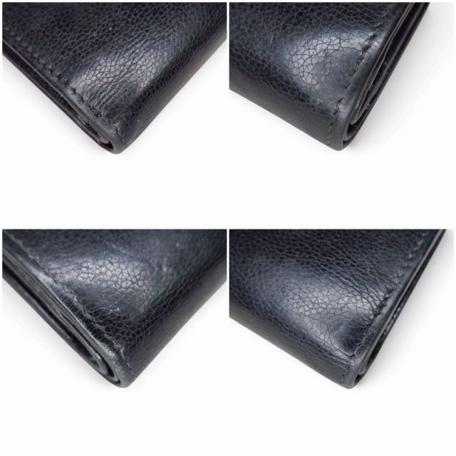 Prada Bifold Wallet Triangle Plate Leather Black — view 4