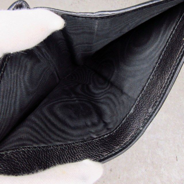 Prada Bifold Wallet Triangle Plate Leather Black — view 8