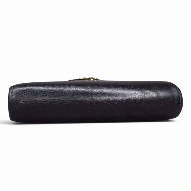 Prada Bifold Wallet Triangle Plate Leather Black — view 3