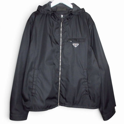 Prada Hooded Re-Nylon Jacket Black 54 XL