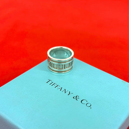 Tiffany & Co Atlas Wide Ring 925 Sterling Silver