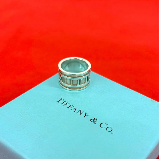Tiffany & Co Atlas Wide Ring 925 Sterling Silver