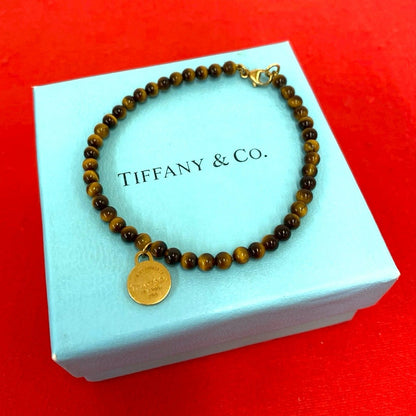 Tiffany & Co Return to Taiga Eye Bracelet Gold Brown