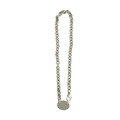 Tiffany & Co Return to Oval Necklace 925 Sterling Silver Pendant Choker — view 5