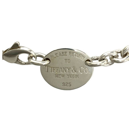 Tiffany & Co Return to Oval Necklace 925 Sterling Silver Pendant Choker — view 3