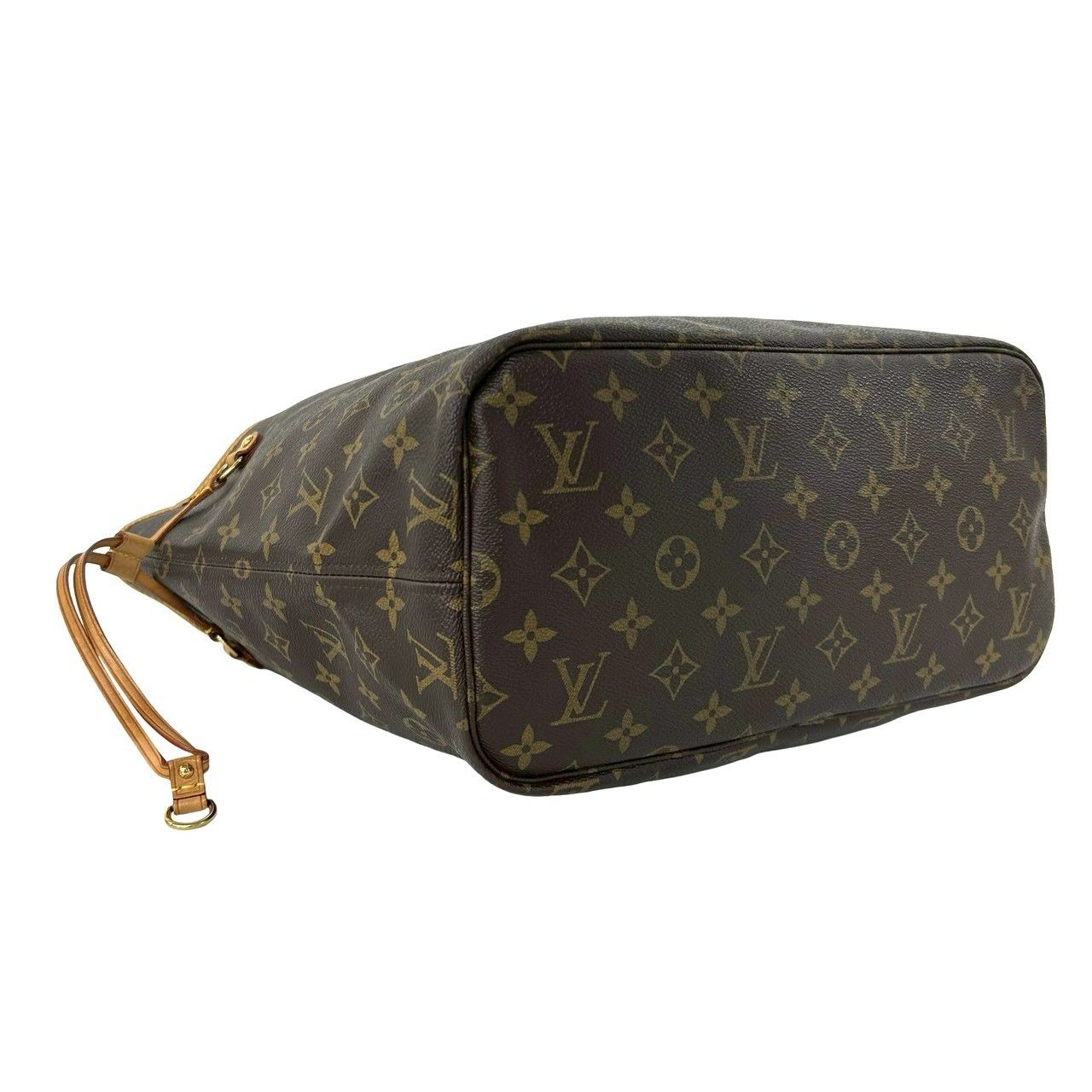 Louis Vuitton Neverfull PM Monogram Logo Pattern Leather Tote Brown — view 7
