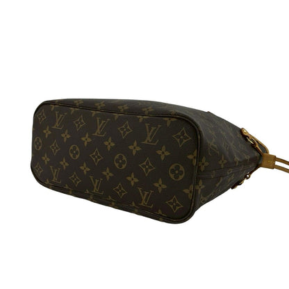 Louis Vuitton Neverfull MM Monogram Logo Pattern Leather Tote Brown — view 8