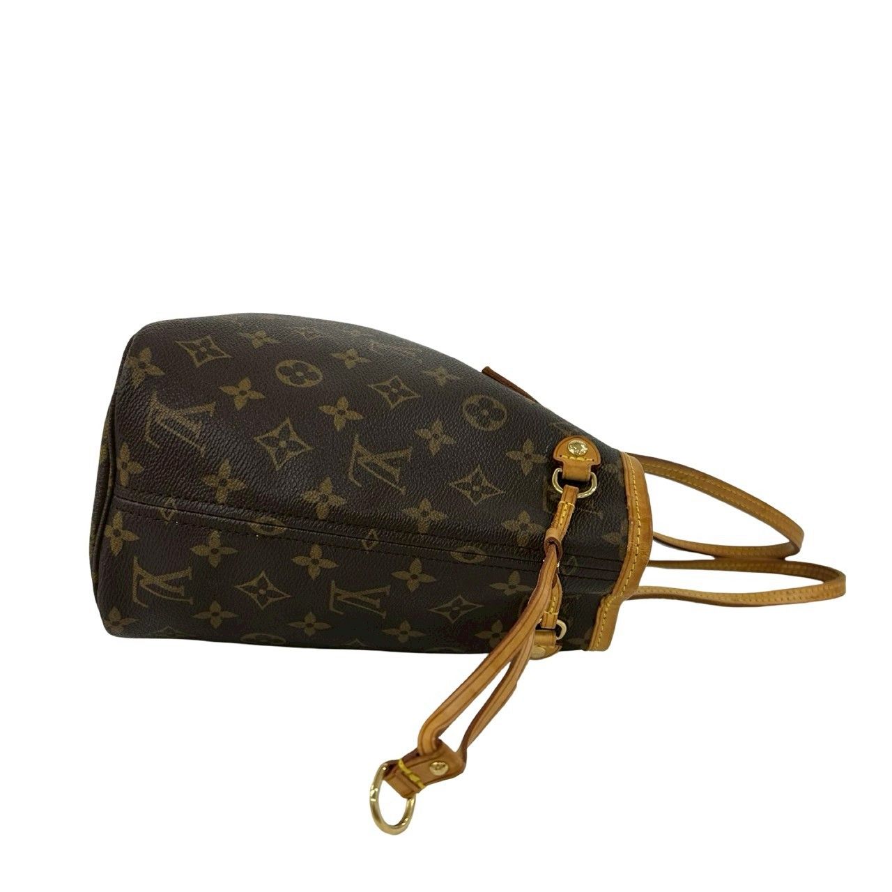 Louis Vuitton Neverfull MM Monogram Logo Pattern Leather Tote Brown — view 6