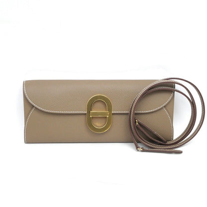 Hermes Chaine D'ancre to Go Epsom Etoupe Gold Wallet