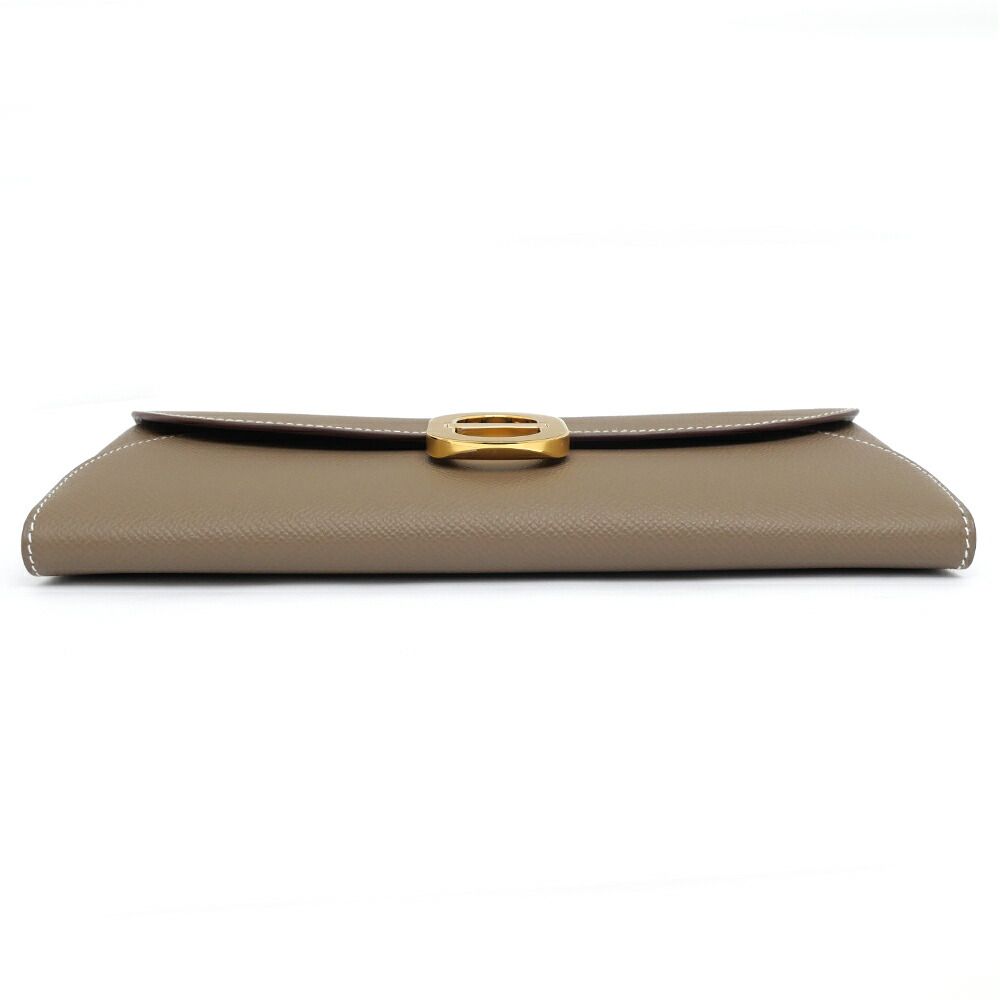 Hermes Chaine D'ancre to Go Epsom Etoupe Gold Wallet — view 5