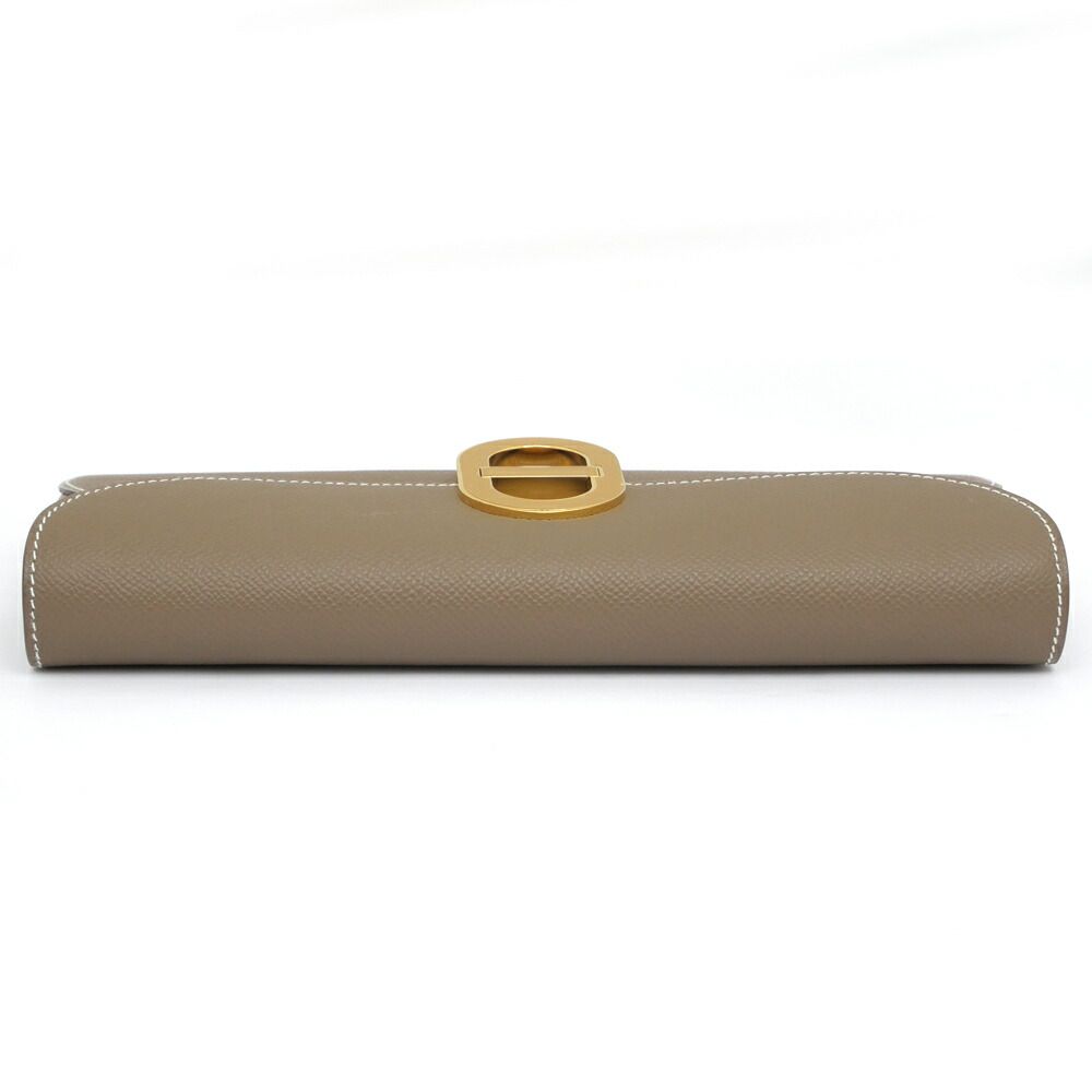 Hermes Chaine D'ancre to Go Epsom Etoupe Gold Wallet — view 4