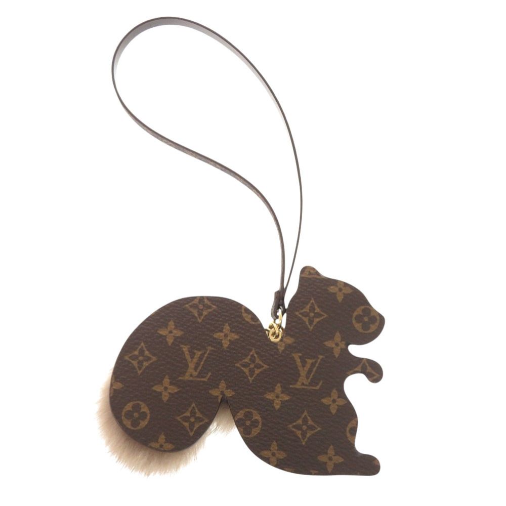 Louis Vuitton Bag Charm Squirol LV Furry Friend Monogram Mink Squirrel Rat — view 3
