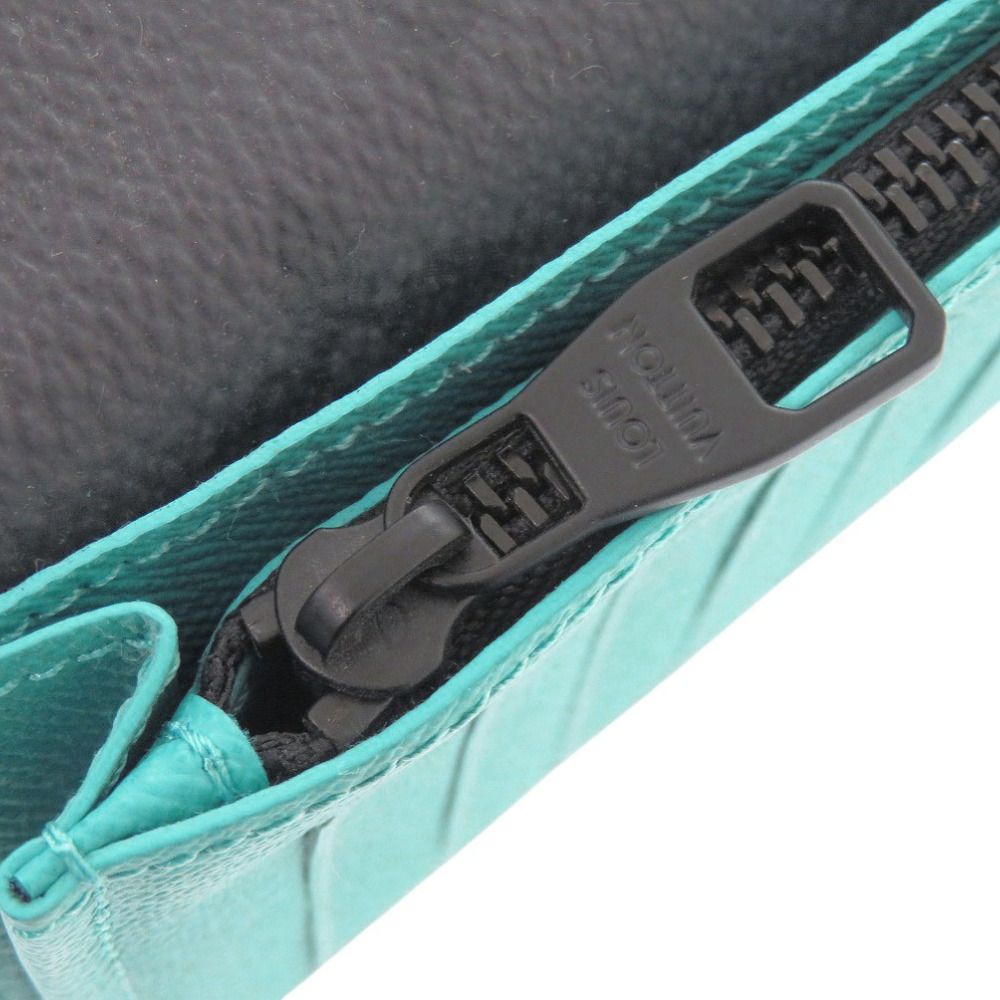 Louis Vuitton Portefeuille Brazza NM Monogram Eclipse IC Turquoise Gray Wallet — view 8