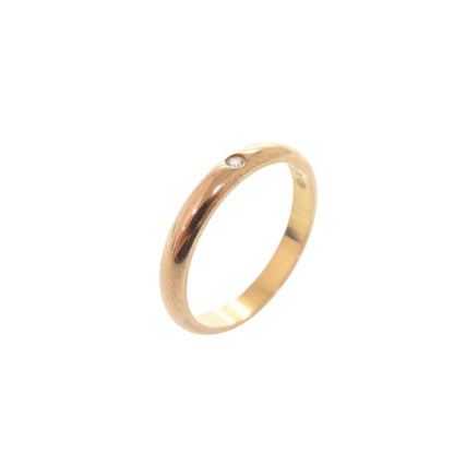 Cartier Wedding 48 18k Pink Gold Diamond Ring