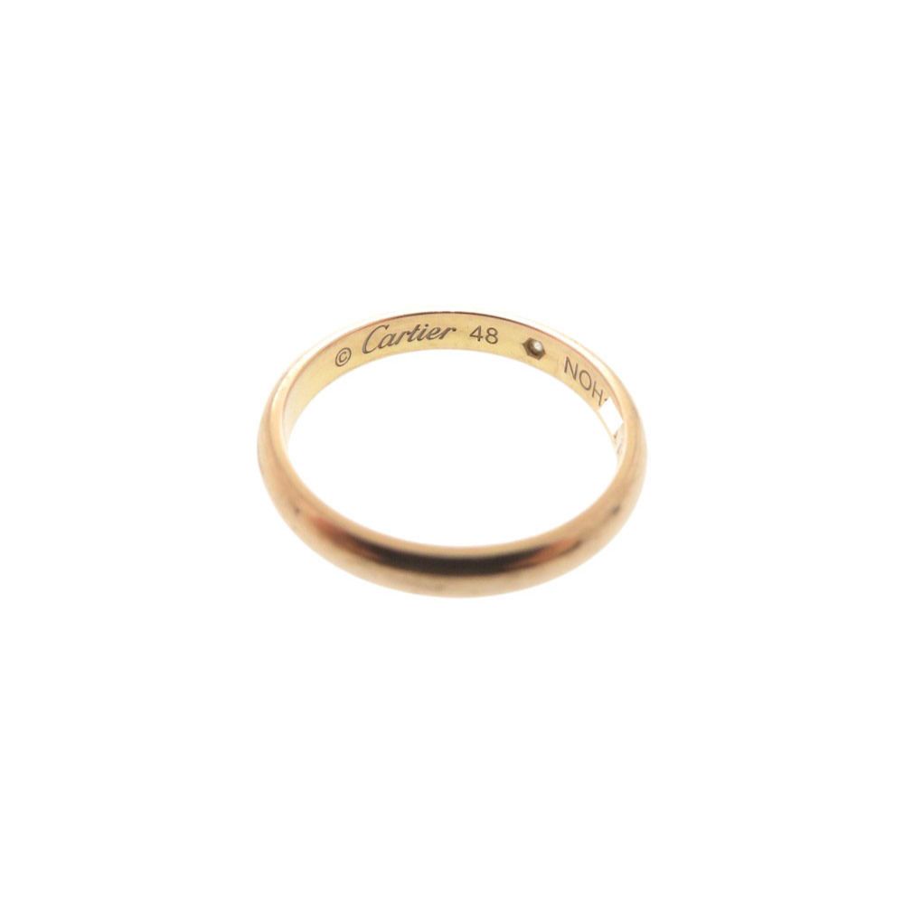 Cartier Wedding 48 18k Pink Gold Diamond Ring — view 6