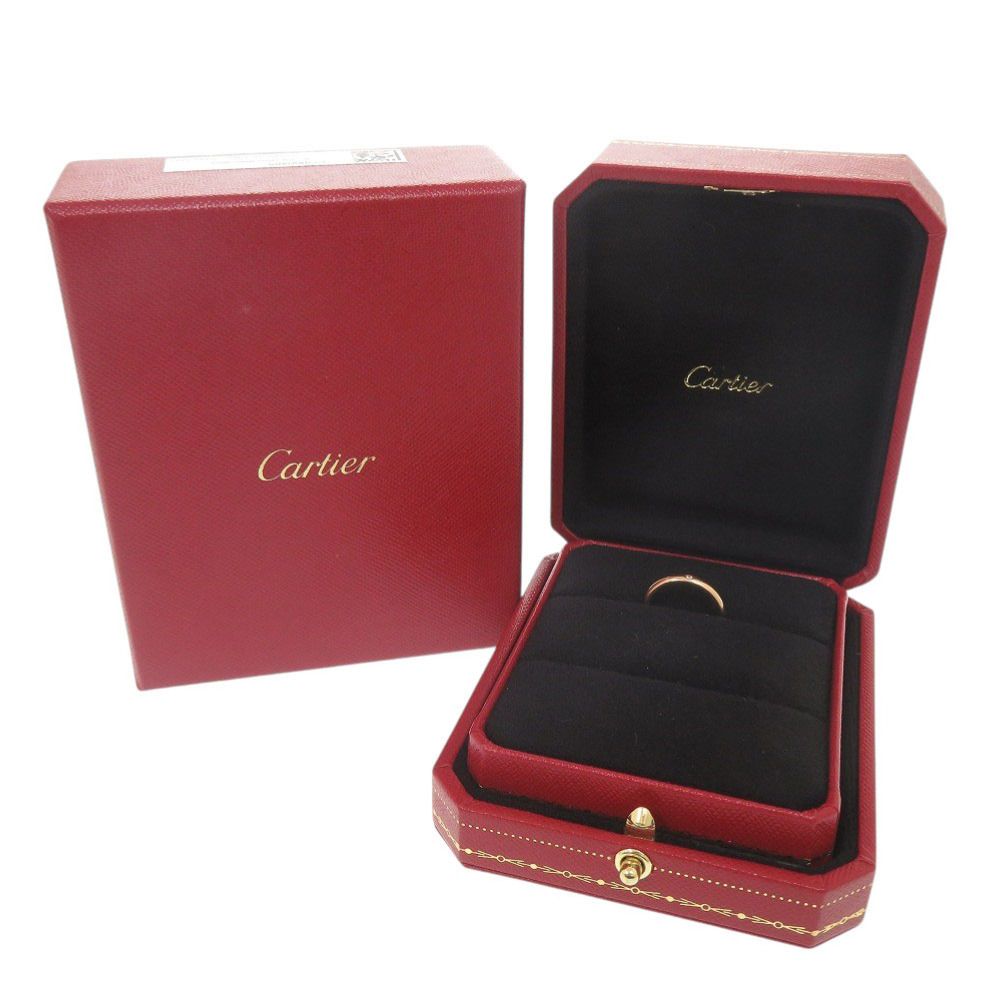 Cartier Wedding 48 18k Pink Gold Diamond Ring — view 2