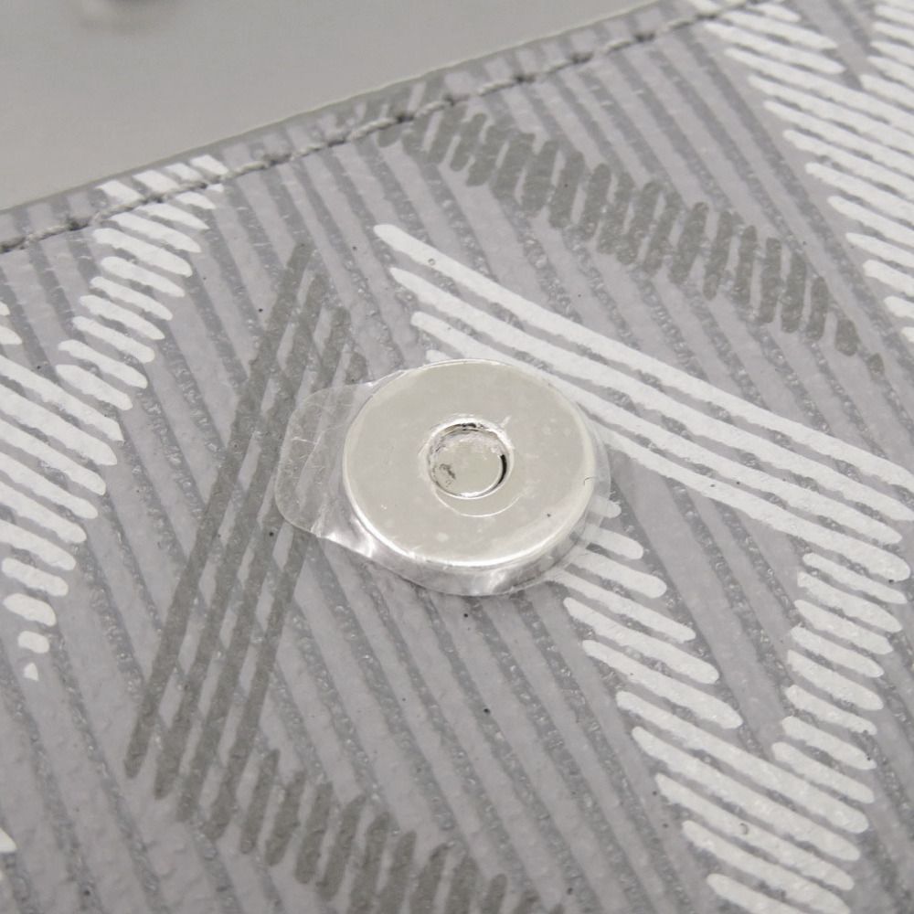 Dior Saddle CD Diamond Leather Gray Card Case — view 7