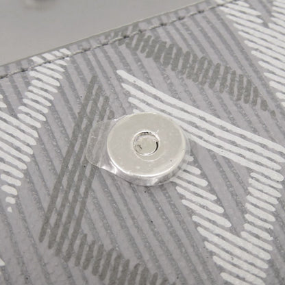 Dior Saddle CD Diamond Leather Gray Card Case — view 7
