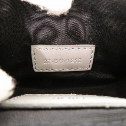 Dior Saddle CD Diamond Leather Gray Card Case — view 9