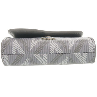 Dior Saddle CD Diamond Leather Gray Card Case — view 3
