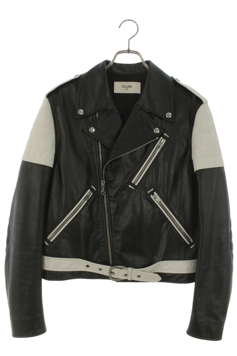 Celine Bicolor Double Rider's Jacket Leather 50