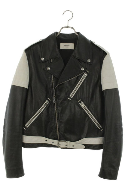 Celine Bicolor Double Rider's Jacket Leather 50