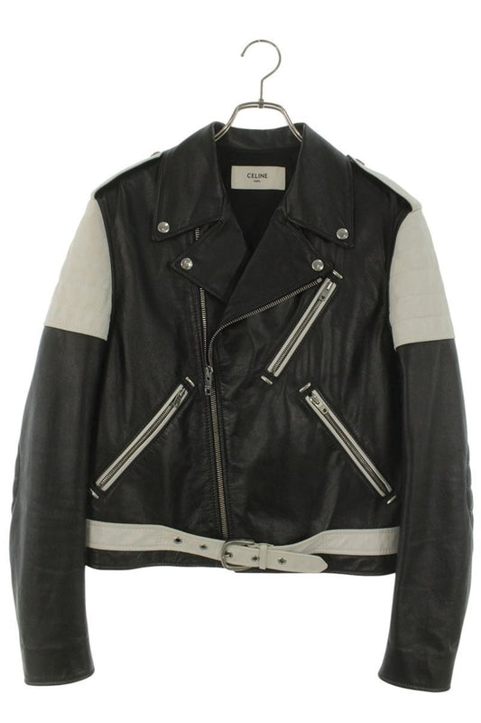Celine Bicolor Double Rider's Jacket Leather 50