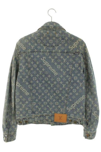 Louis Vuitton Supreme LV Jacquard Denim Trucker Jacket Monogram 44 — view 2