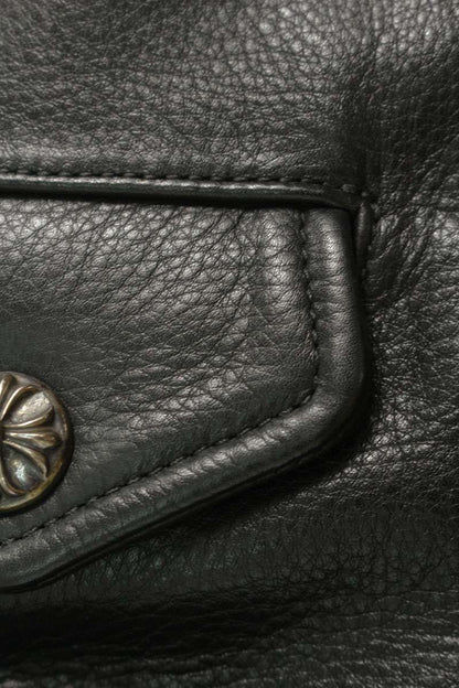 Chrome Hearts JJ Dean Daga Zip Rider's Jacket Leather — view 3