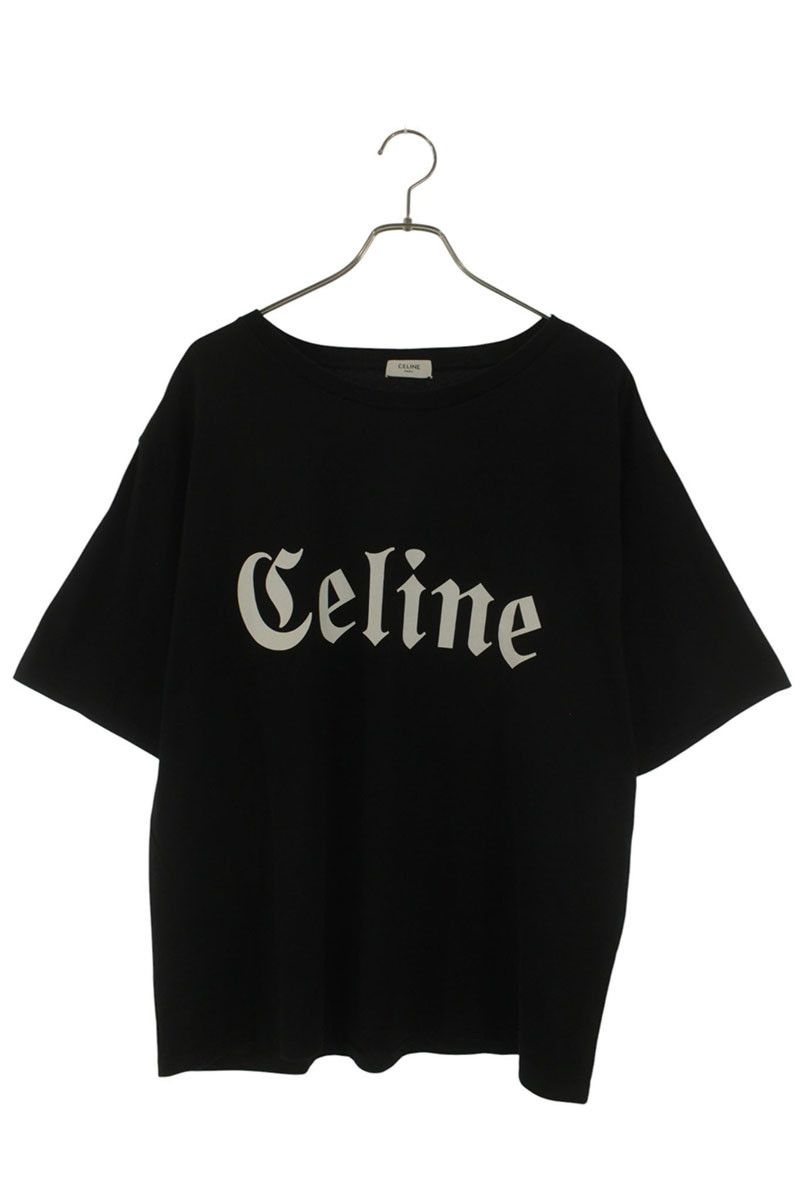 Celine Gothic Logo Print T-Shirt XL