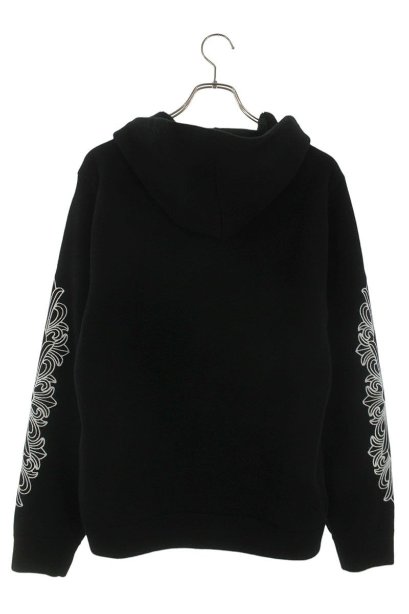 Chrome Hearts Life Sentence HD Zip Sleeve Floral Embroidery Cashmere Zip Up — view 2