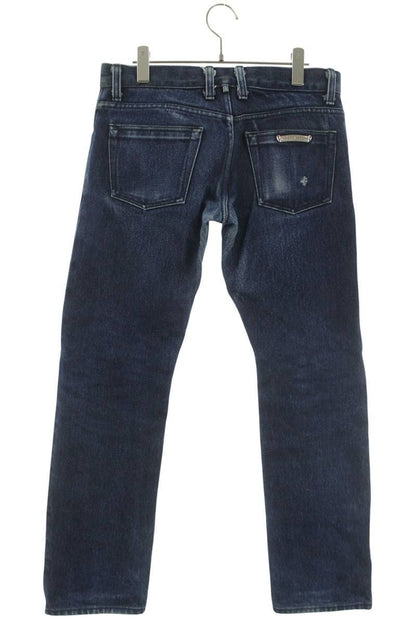 Chrome Hearts Strtlg Fbrc Cross Ball Button Denim Pants — view 2