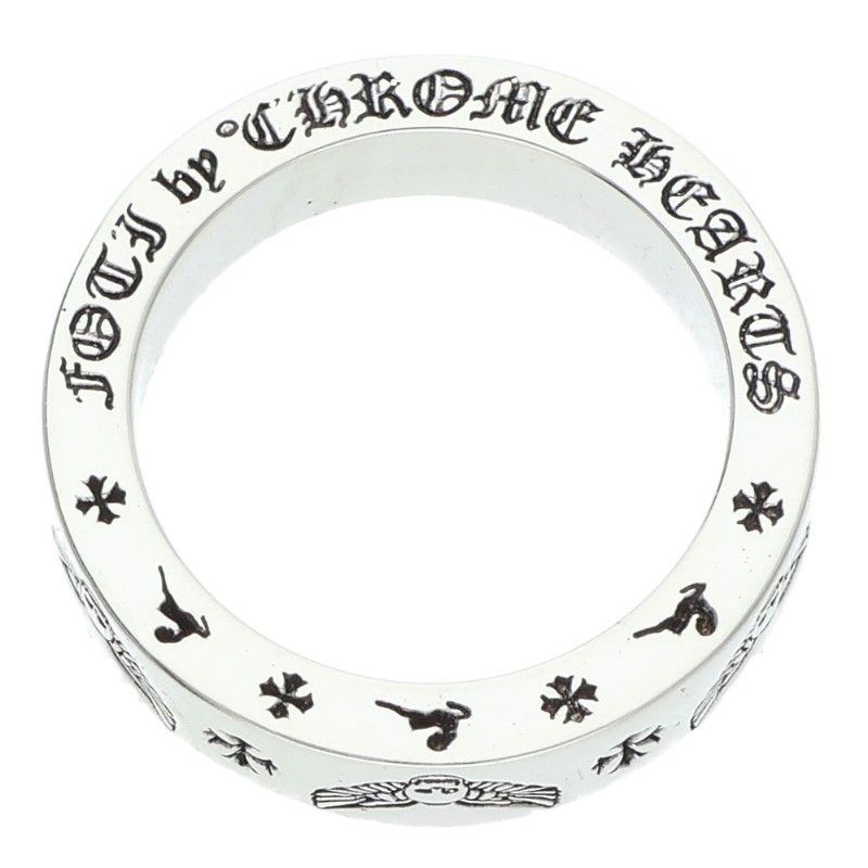 Chrome Hearts mm Spacer Foti Mahalia Motif Silver Ring — view 3