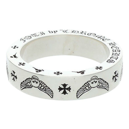 Chrome Hearts mm Spacer Foti Mahalia Motif Silver Ring — view 2