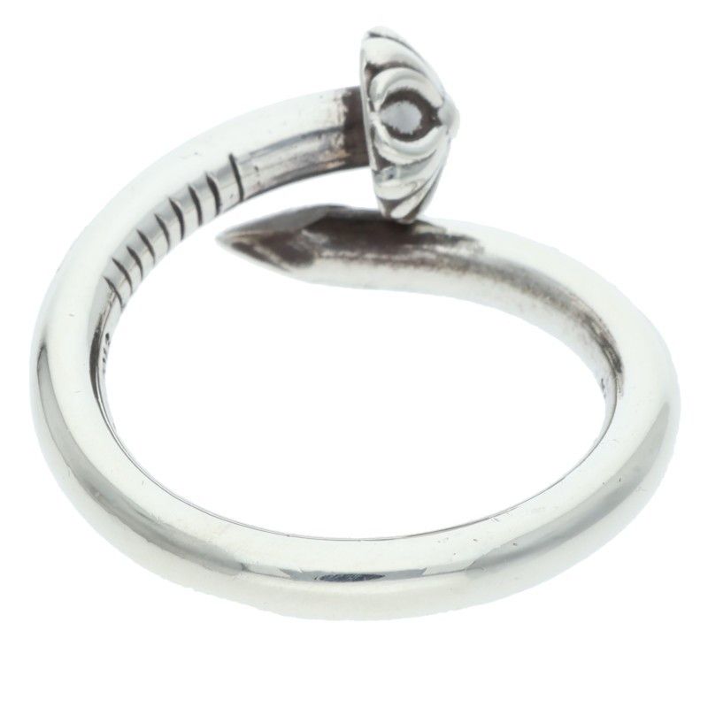 Chrome Hearts Nail Crsball Cross Ball Silver Ring — view 2