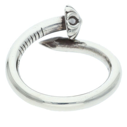 Chrome Hearts Nail Crsball Cross Ball Silver Ring — view 2