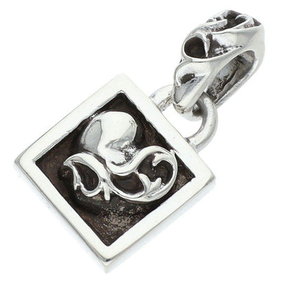 Chrome Hearts Framed Heart Charm Silver Necklace Top