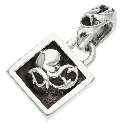Chrome Hearts Framed Heart Charm Silver Necklace Top