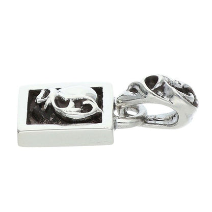 Chrome Hearts Framed Heart Charm Silver Necklace Top — view 4