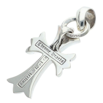 Chrome Hearts CH Crs Sml Bale Small CH Cross Silver Necklace Top — view 2